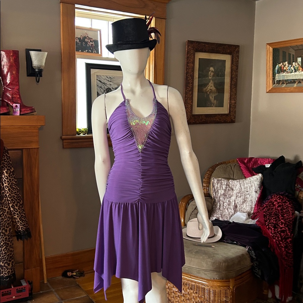 vintage purple handkerchief dress